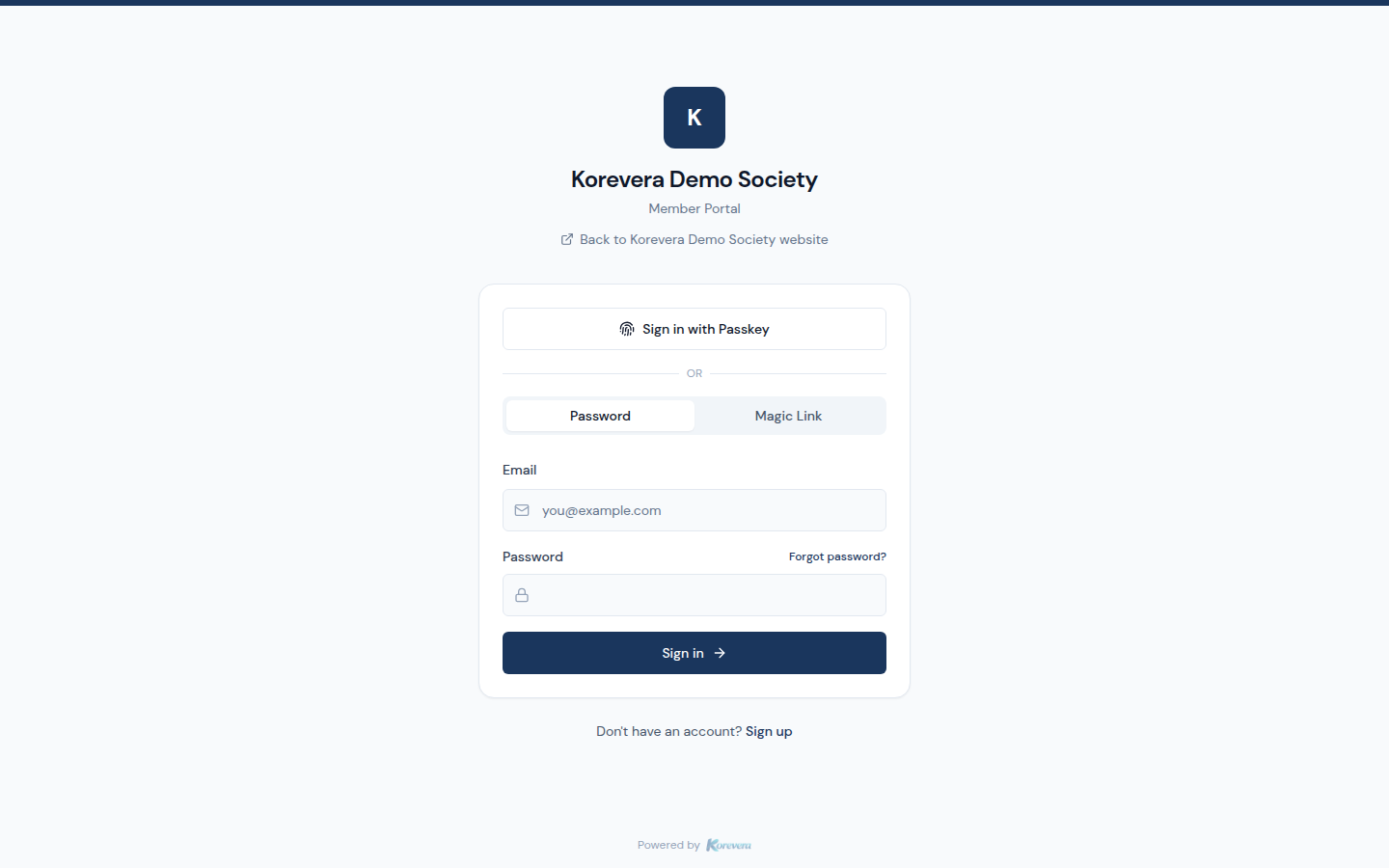 Portal — member dashboard, upcoming events